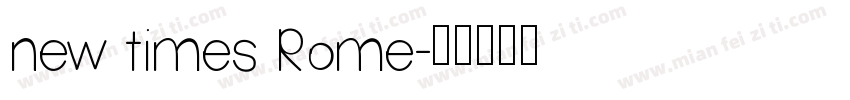 new times Rome字体转换